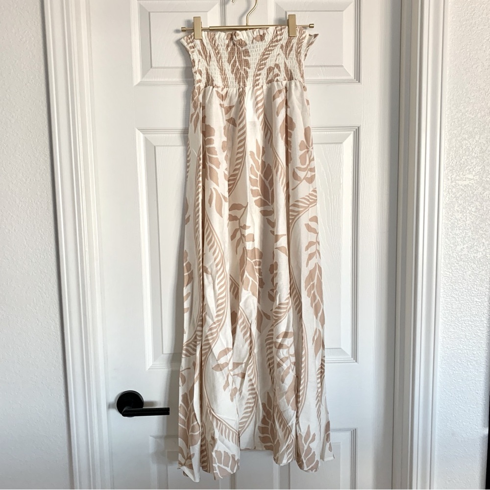 βοΈ VICI Collection Coastal Views Tropical Maxi Skirt Cream Beige Neutral Floral - Picture 6 of 15